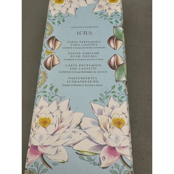 Asquith & Somerset Scented Drawer Lining 4 Paper sheets Lotus Design 18x24" READ - Picture 4 of 5